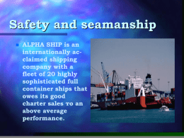 Safety and seamanship