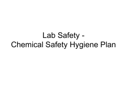 Lab Safety - Craven County Schools