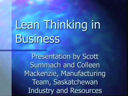 Lean Thinking in Business