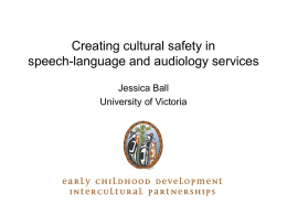 Creating cultural safety in speech