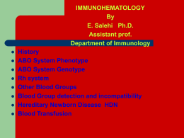 CLS 2215 Principles of Immunohematolgy