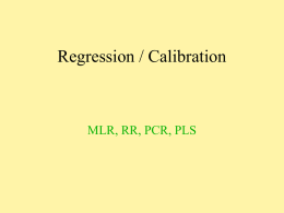 Regression / Calibration