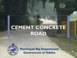 Cement Concrete Road - Panchayti Raj Deptt.