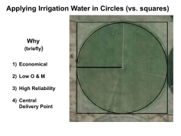 Center Pivot Irrigation System Design
