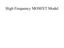 High Frequency MOSFET Model