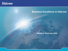 Implementing the Business Excellence model in Halcrow