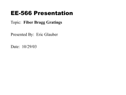Fiber Bragg Grating Sensors: Introduction