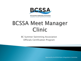 BCSSA Starter & Referee Clinic