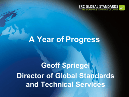 Global Standards – Looking to the Future