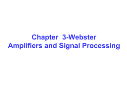 Chapter 3-Webster Amplifiers and Signal Processing