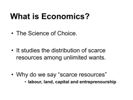 What is Economics? - Home | University of Arkansas