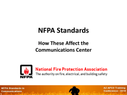NFPA Standards - AZ APCO/NENA Homepage