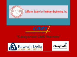 Categorical CMS Waivers”