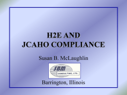 H2E and JCAHO Compliance