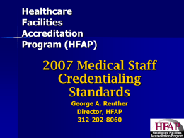 Healthcare Facilities Accreditation Program (HFAP)