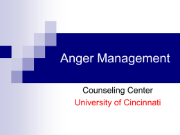 Anger Management - University of Cincinnati