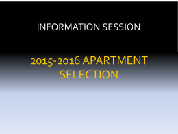 2-13-2014 APARTMENT SELECTION