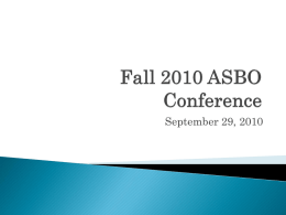 Fall 2010 ASBO Conference