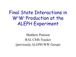 Final State Interactions in W+W
