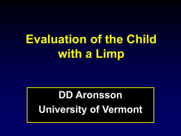 Evaluation of the Child with a Limp