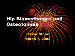 Hip Biomechanics and Osteotomies