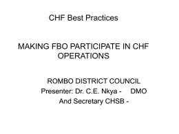 MAKING FBO PARTICIPATE IN CHF OPERATIONS