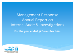 Informal EB Presentation mgmt response to OAI Report 2014