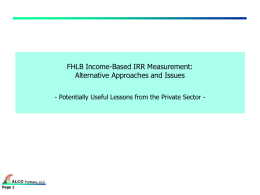 FHLB Income Based IRR Measurement: Alternative
