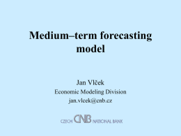 Medium term forecasting model