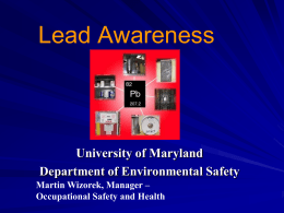 Lead Awareness Training for Compliance