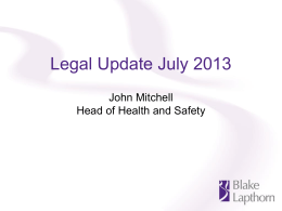 Legal Update November 2012