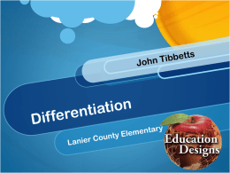 Differentiation - Education Designs