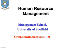Green HR Processes at firm (1) - UCU
