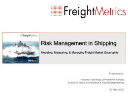 Risk Management in Shipping - Laboratory for Maritime