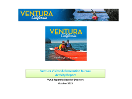 Ventura Visitor & Convention Bureau Quarterly Report