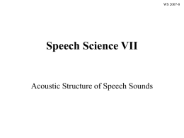 Speech Science VII - uni
