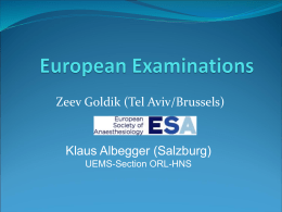 European Examinations