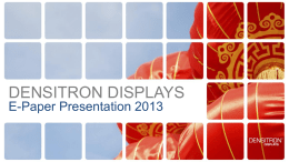 Densitron Corporate Presentation