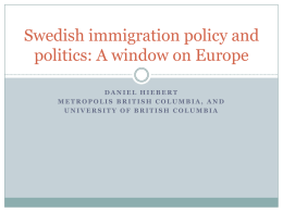 Swedish immig policy