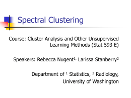 Spectral Clustering - University of Washington