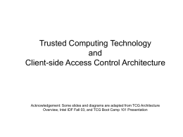 Peer-to-Peer Access Control Architecture Using Trusted