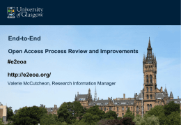 End-to-End Open Access Process Review and Improvements