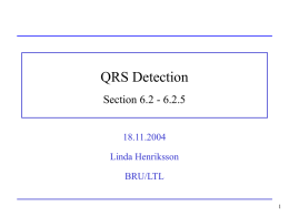 QRS Detection Section 6.2.1.