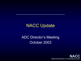 NACC Update