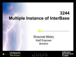 3244 Multiple Instance of InterBase