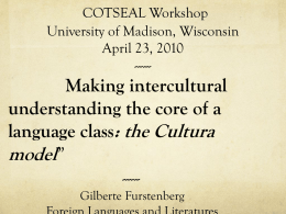 Making intercultural understanding the core of a language