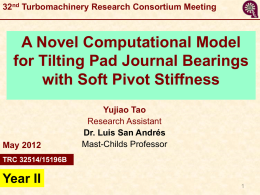 A Novel Computational Model for Tilting Pad Journal