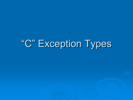 CR” Exception Types
