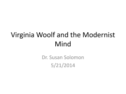 Virginia Woolf and the Modernist Mind: 1