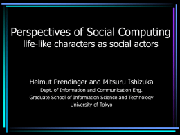 Evolving Social Relationships with Animate Characters